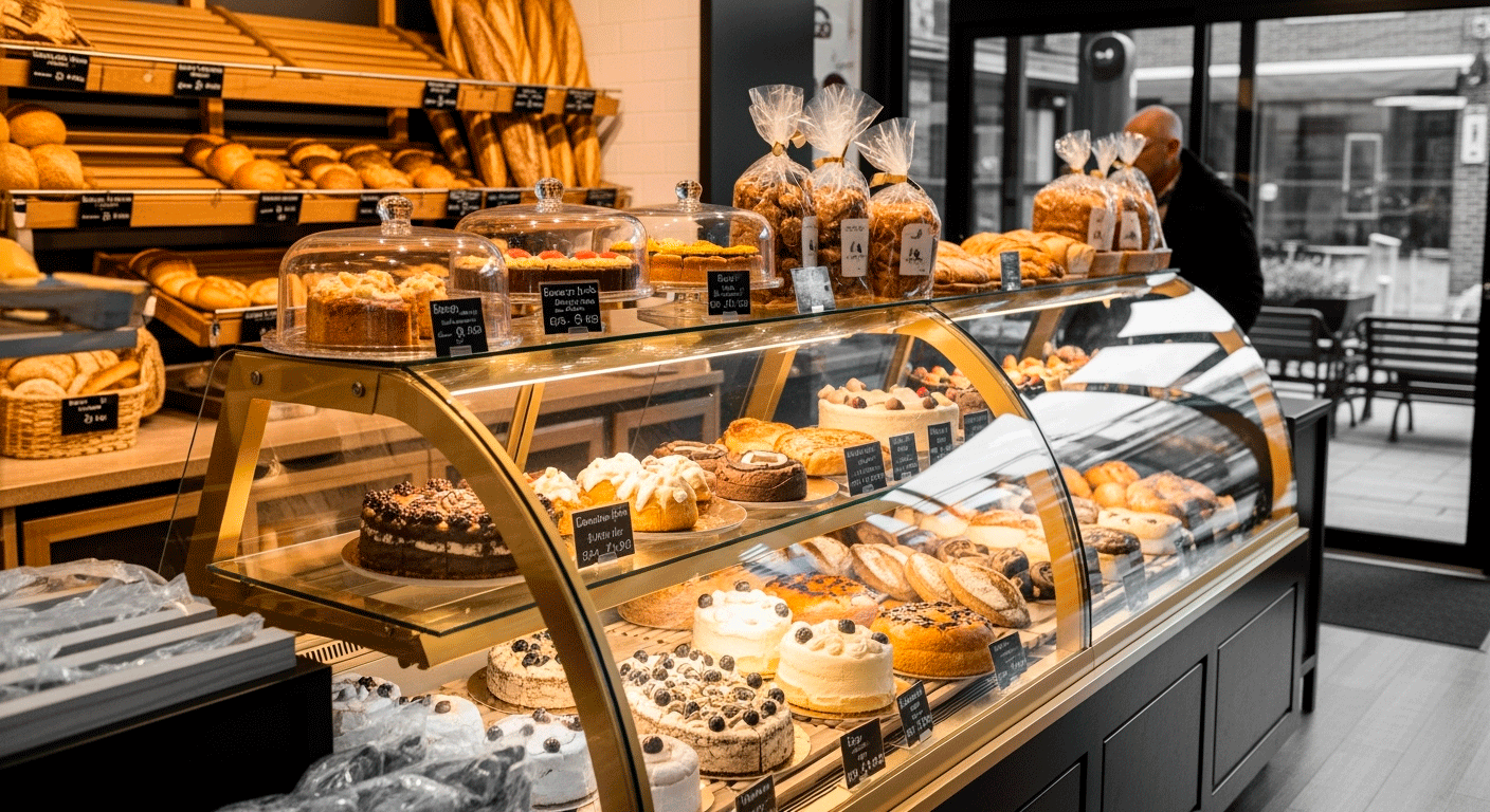 Pastelerías y panaderías de vitrina perfecta: el papel del cristal curvo en la conversión